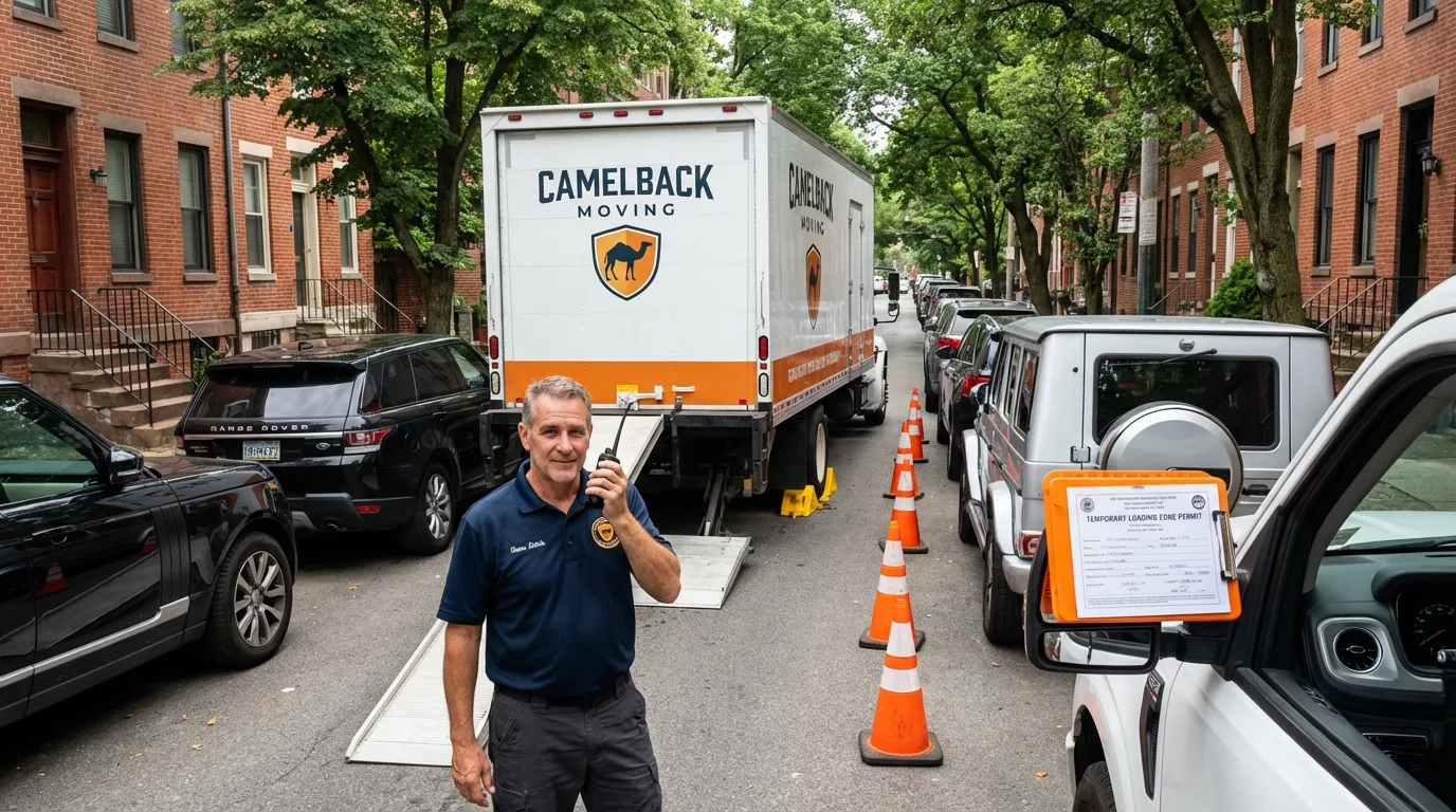 City street loading permit setup in West Orange, NJ
